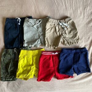 18M Baby, Toddler Boy Summer, Spring Shorts Bundle. 7 pairs.